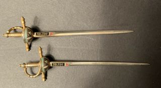 Vintage Toledo 5” Enameled Sword Letter Openers Made In Spain