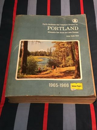 1965 1966 Portland,  Oregon Pacific Northwest Bell Telephone Directory Phone Book