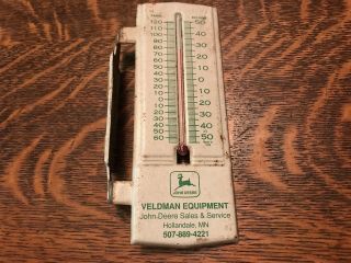Veldman Equipment,  John Deere Sales Vintage Thermometer,  Hollandale,  Mn.