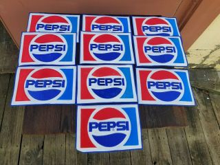 10 Vintage Uniform Patch Pepsi Cola Drink Soda Pop Bkend Logo Nos 8.  5 " X 6 "