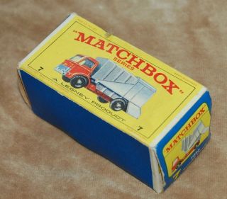Vintage Lesney Matchbox 7 Ford Refuse Truck.  Made In England.