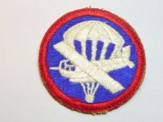 A Ww 2 U S Army Airborne Enlisted Cap Badge Cut Edge Snow Back Patch