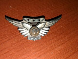 Wwii Us Navy Sterling Aircrew Aviation Wings Full Sized Pin Back Enlisted