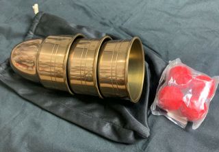 El Duco “golden Cups” /brass/cups And Balls/close Up Magic