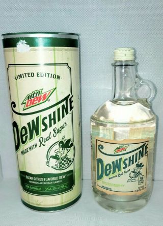 Mountain Dew Dewshine,  25 Fl Oz,  Limited Edition First Batch Glass Jug [sealed]