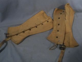 Set Of Vtg 1943 Wwii Gregory & Read Co.  Nxs 24662 Chaps Boots Covers Leggings
