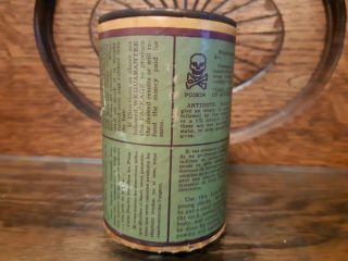 Royal Purple Brand Lice Killer 1930 ' s Poison Tin with Contents W A Jennings 3