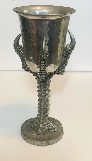 Fellowship Foundry Dragon Claw Goblet Chalice Signed O 