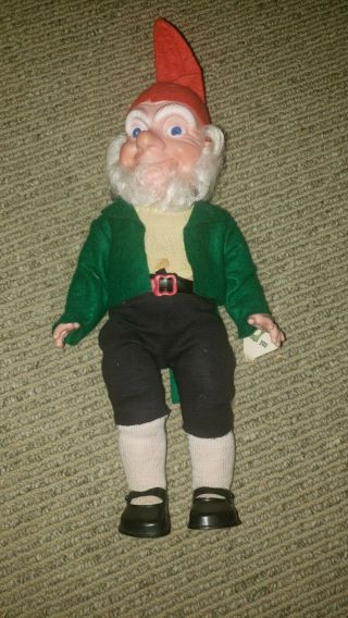 Vintage Crolly Larry The Lucky Leprechaun Elf Gnome Doll 11 " Made In Ireland
