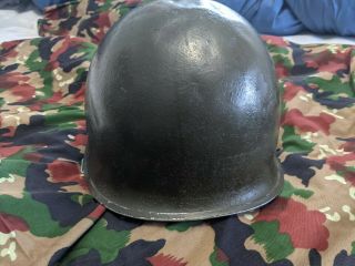 US M1 helmet front seam and swivel bail 3