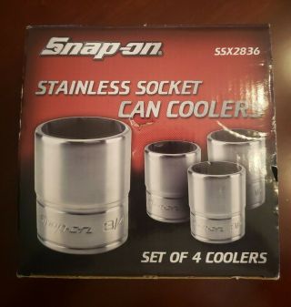 Snap - On Stainless Socket Can Cooler 4 Pc Set Nib Ssx2836