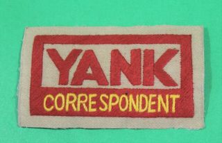 Us World War Ii Army Yank Correspondent Shoulder Sleeve Patch