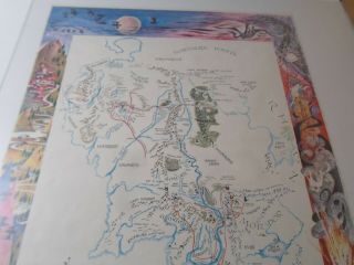 Tolkien Middle Earth Map LOTR Poster Barbara Remington Ballantine Books 5