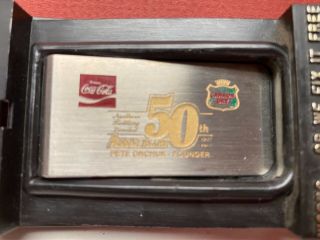 1987 Zippo Money Clip - Coca - Cola/canada Dry 50th Anniv Northern Bottling Co.  - Mib