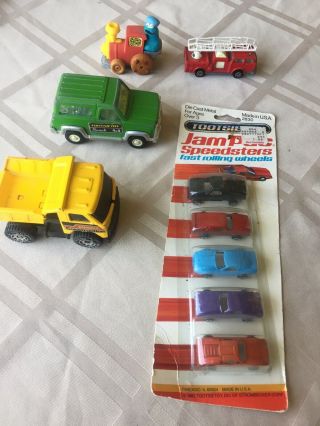 Vintage Tootsie Toys Jam Pac Speedsters,  Buddy L Truck,  Playskool And Majorette