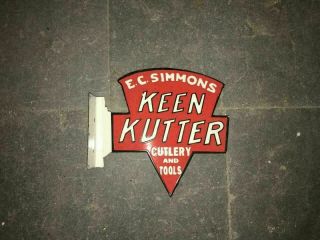 Porcelain Keen Kutter Enamel Sign Size 13 " X 13 " Inches Double Sided