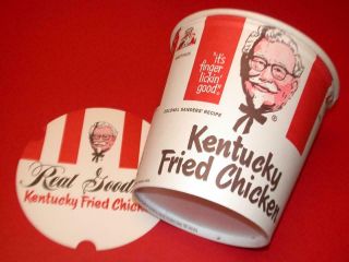 Vintage 1969 Kentucky Fried Chicken Bucket W/ Lid Old Store Stock N/mint