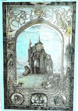 Lord Of The Rings Poster Jimmy Cauty 1988 Swiss Import 24 X 36 Stocking Stuffer