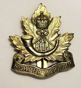 Wwii Canadian Royal Hamilton Light Infantry Cap Badge