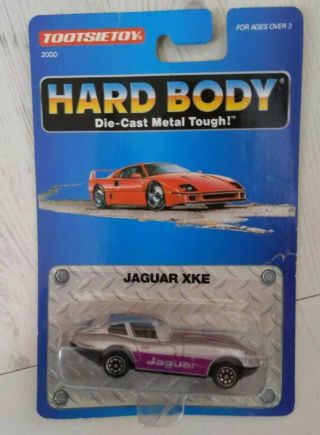 1992 Tootsietoy Silver Jaguar Xke Hard Body Vintage Die Cast Scale Model