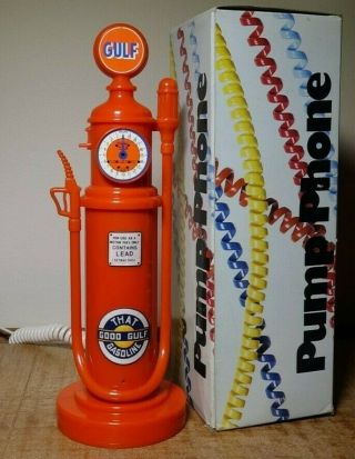 Vintage 1984 Gulf Oil Gas Pump Phone Advertising Promo With Instruction Booklet