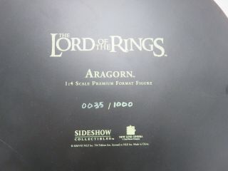 ARAGORN Premium Format Statue 35/1000 Lord of the Rings Sideshow 7159 ZQ 6