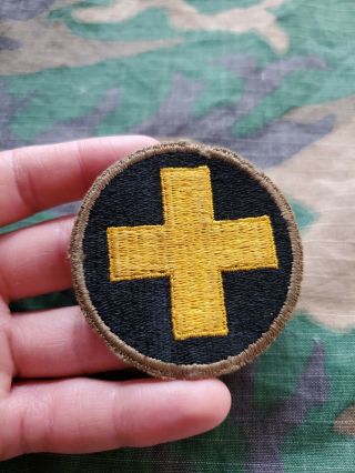 Wwii Us Army 33rd Infantry Division Green Border & Back Patch Variation