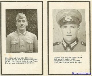 Death Notice: Wehrmacht Unteroffizier & Gefreiter Brothers Kia In Russia,  1944