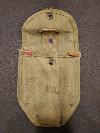 1944 WW2 US Army Military trenching Tool Shovel Carrier Cover KENWOOD 2