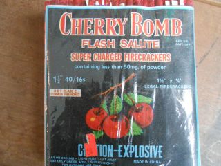 Cherry Bomb Firecracker Brick Label 40/16 