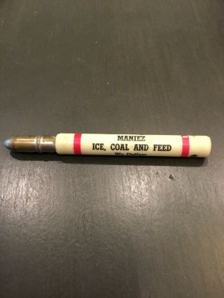 Vintage Advertising Bullet Pencil Ziegler,  Il Ice Coal Feed Dump Truck C90