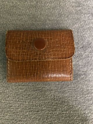 Vintage/antique Tiny Soft Leather Stamp Holder