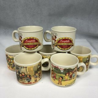 Vintage Campbell’s Kids Soup Coffee Mugs Cups By Westwood - Set Of 7 Different