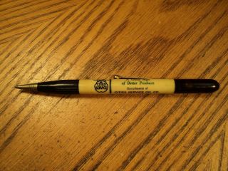 Vintage Ritepoint Mechanical Pencil W/ Oil In The Cap Cities Services Usa