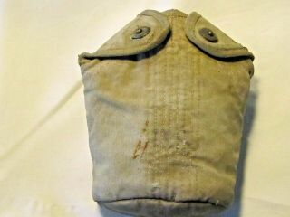 Ww2 1940 " S Us Military Army Marines Cotton Canvas Khaki Canteen Cover