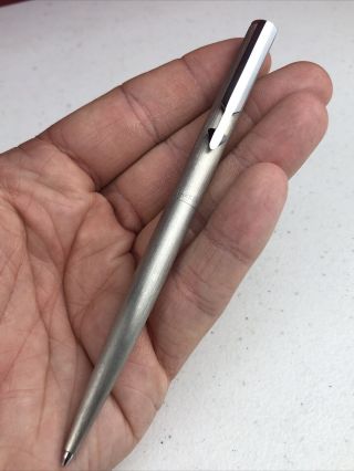 Vintage Parker Arrow Brushed Stainless Steel Chrome Mechanical Pencil