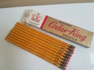 Vintage American Cedar - King Papermate No.  2 Lead Pencils - Set Of 9