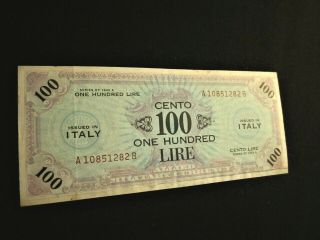 100 Lire Allied Military Currency A & B,  Series 1943 A,  Issued In Italy