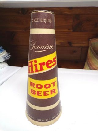 Vintage Hires Rootbeer Soda Wax Cone Circa 1940 
