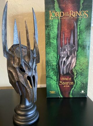 Lord Of The Rings Helm Of Sauron 1/4 Scale Metal Helmet - Lotr Sideshow Weta