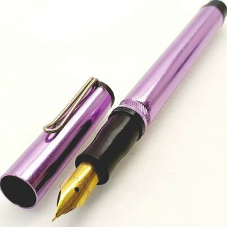 Vintage Purple Metal Body Space Age Fountain Pen Syringe Filler 1960 
