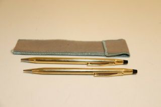 Vintage Cross Classic Century 12k Gold Filled Ballpoint Pen & Mechanical Pencil