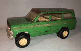 Vintage Tonka Jeep Wagoneer Pressed Steel Green