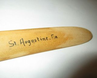 carved wood alligator letter opener st.  augustine florida vintage UNIQUE 3