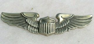 Usaaf Us Army Air Force Pilot Wings Full Size 3 Inches Pin Back N.  S.  Meyer N.  Y.