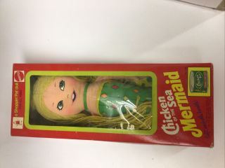 Vintage 1974 Mattel Chicken Of The Sea Plush Mermaid Doll Trident Box