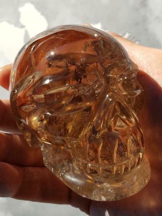 you gaze into the.  CITRINE CRYSTAL SKULL.  it gazes into you natural color 2