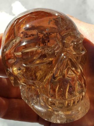 you gaze into the.  CITRINE CRYSTAL SKULL.  it gazes into you natural color 3
