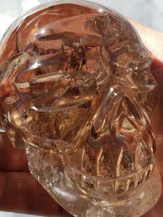 you gaze into the.  CITRINE CRYSTAL SKULL.  it gazes into you natural color 4