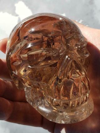 you gaze into the.  CITRINE CRYSTAL SKULL.  it gazes into you natural color 5